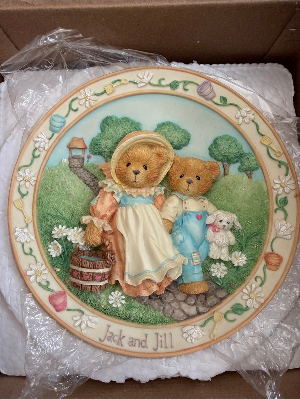Cherished Teddies 1994 Jack and Jill Plate NIB